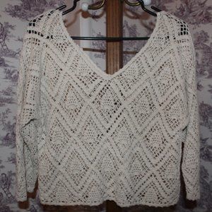 crochet off the shoulder crop blouse size- S-L
